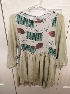 Girls' 3T Tiny Roots bamboo Football Print hi-low Dress